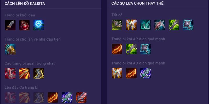 Lên đồ Kalista sát lực mạnh nhất